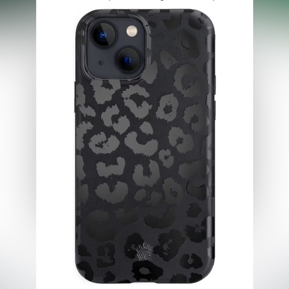 Velvet Caviar Other - VELVET CAVIAR Black Leopard Cheetah Print iPhone 13 Case